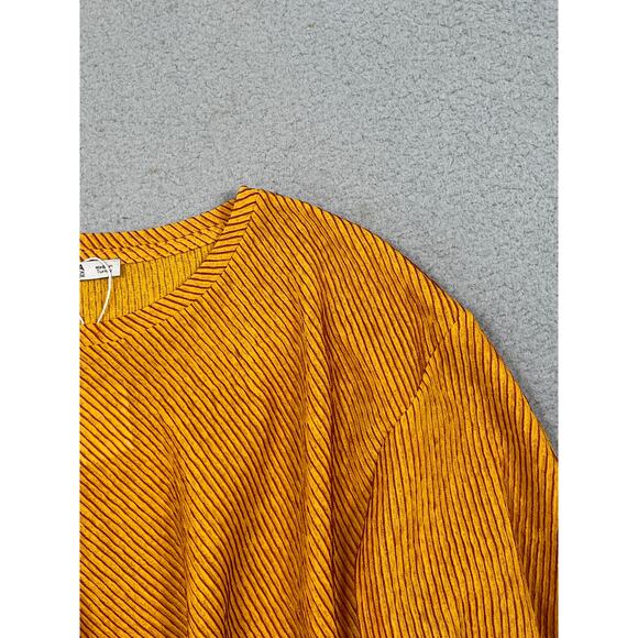 Zara Womens Size M Ribbed Striped Blouse NWT - Picture 8 of 11